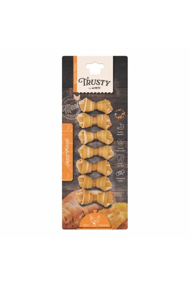 Trusty Chicken Tatlı Patatesli Kemik Köpek Ödülü 140 Gr  6.4 Cm