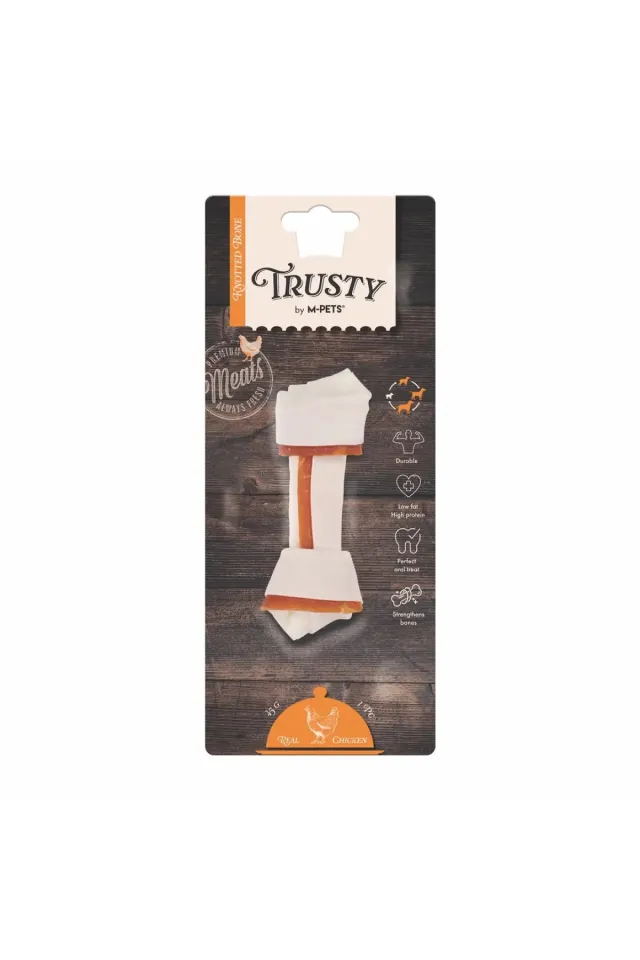 Trusty Tavuklu Düğümlü Kemik Köpek Ödülü 45 Gr  12.7 Cm