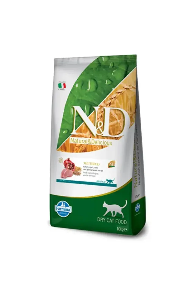 Düşük Tahıllı Hindili Kısırlaştırılmış Kedi Maması 10 Kg
