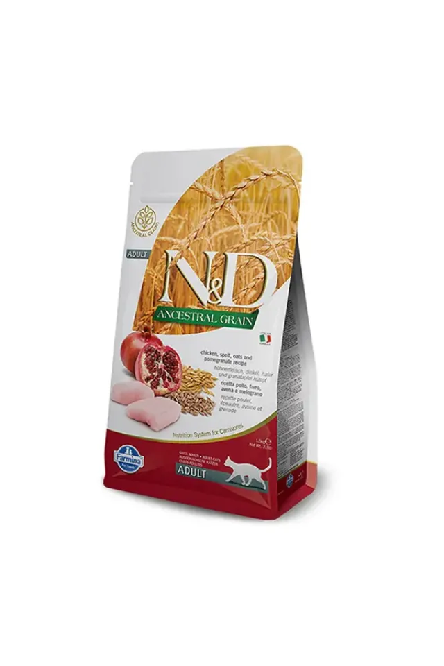 Düşük Tahıllı Tavuk ve Narlı Yetişkin Kedi Maması 5 Kg