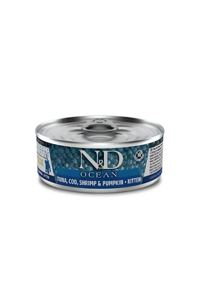 Ocean Balkabaklı Balıklı ve Karidesli Tahılsız Yavru Konserve Kedi Maması 70 Gr  70 Gr 