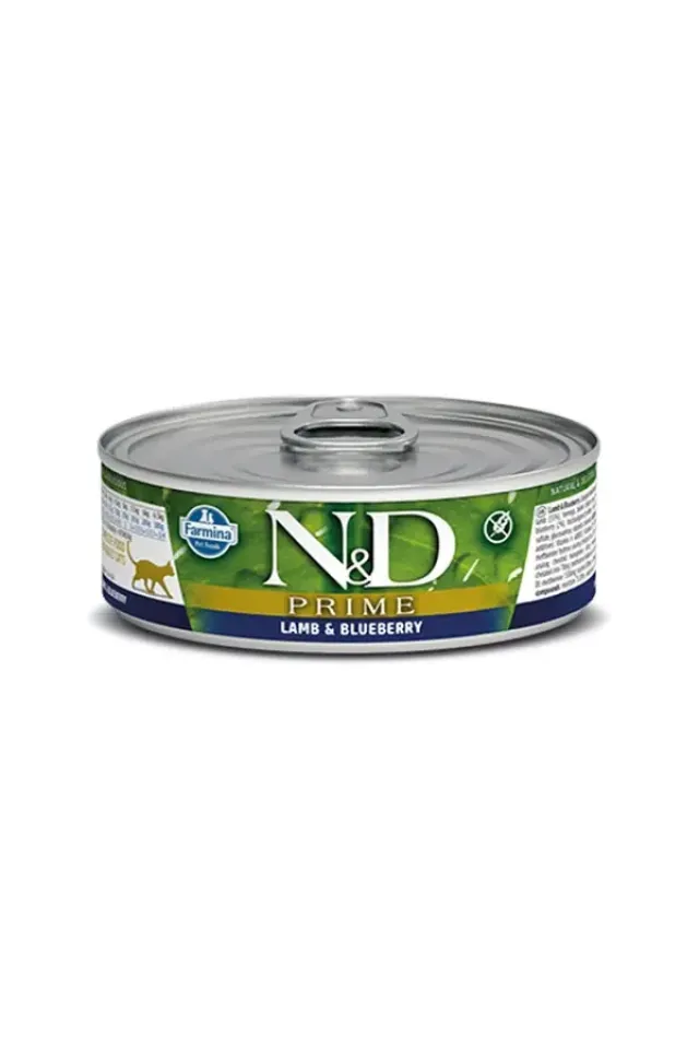 Prime Kuzu Etli ve Yaban Mersinli Konserve Kedi Maması  70 Gr