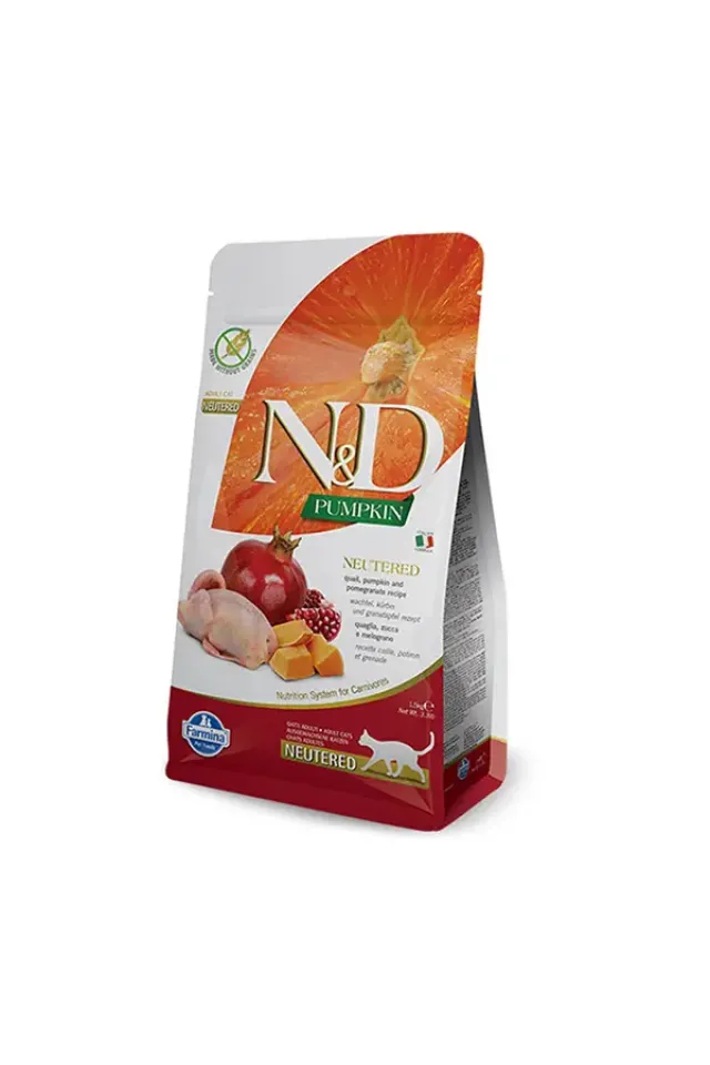Pumpkin Balkabaklı Bıldırcın ve Narlı Kısırlaştırılmış Kedi Maması 5 Kg
