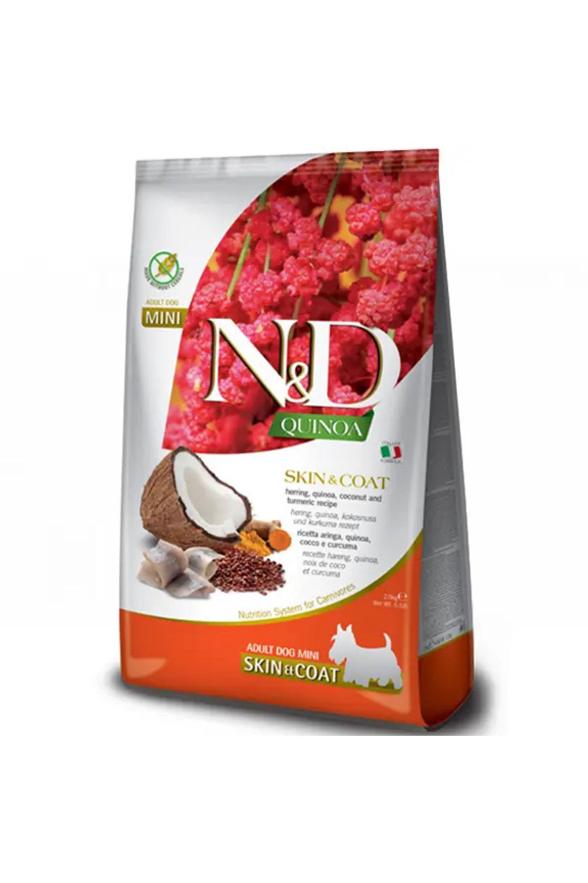 Quinoa Skin Coat Ringa Balıklı Mini Yetişkin Köpek Maması 2.5 Kg