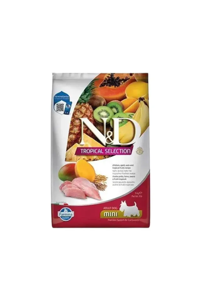Tropical Selection Tavuklu ve Tropical Meyveli Mini Irk Yetişkin Köpek Maması 1.5 Kg