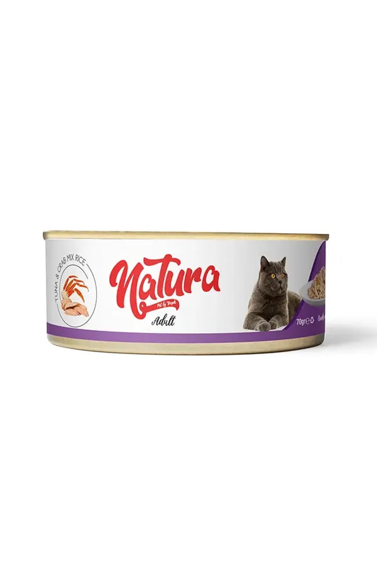 Tahılsız Ton Balık ve Yengeçli Yetişkin Konserve Kedi Maması 70 Gr