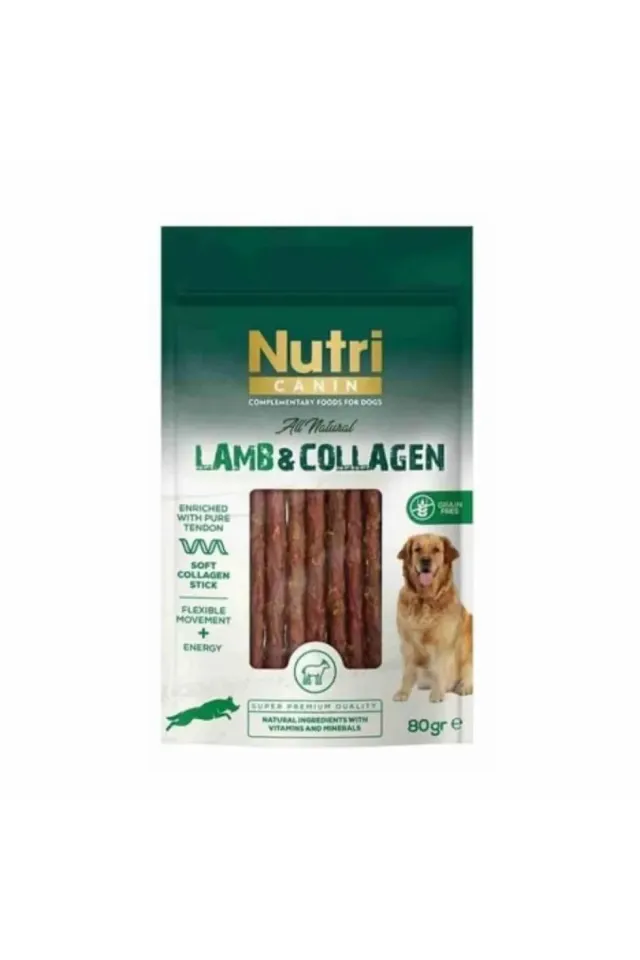 Collagen Kuzu Etli Yumuşak Çubuk Köpek Ödülü 80 Gr