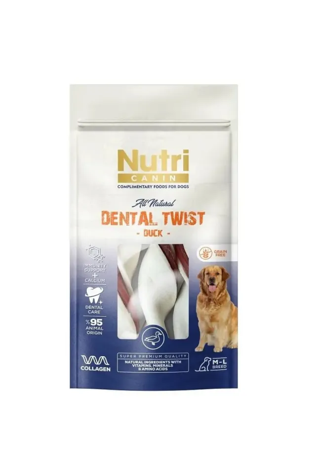 Dental Twist Ördekli Diş Sağlığı Köpek Ödülü 80 Gr
