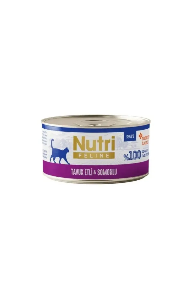 Tavuk Etli ve Somonlu Tahılsız Yetişkin Kedi Konservesi 70 Gr
