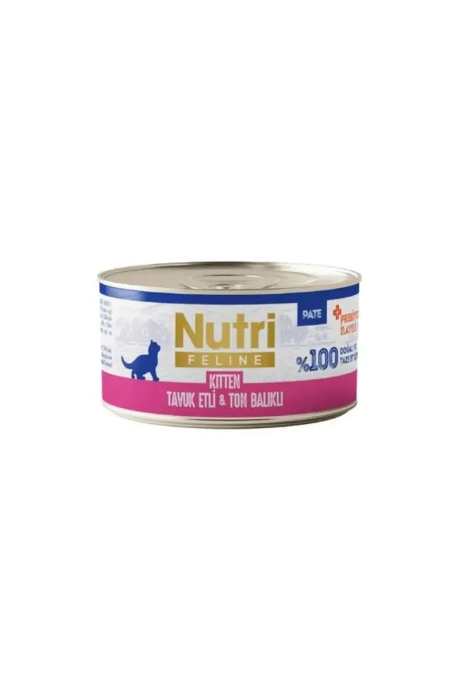 Tavuk Etli ve Ton Balıklı Tahılsız Yavru Kedi Konservesi 70 Gr