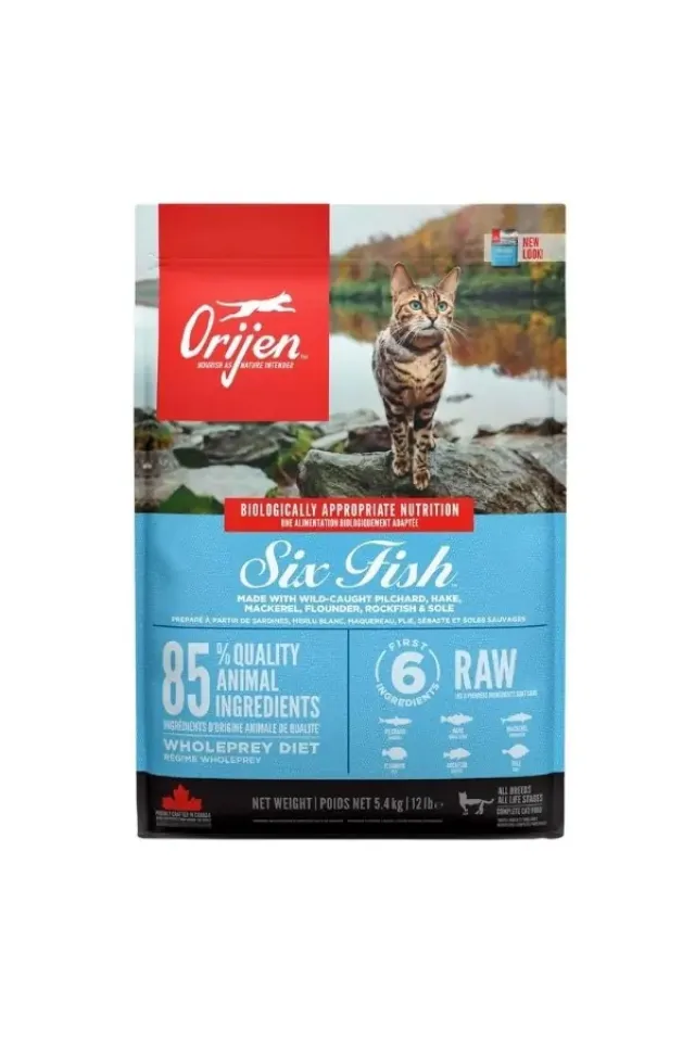 Six Fish Tahılsız Balık Yavru ve Yetişkin Kedi Maması 5.4 Kg