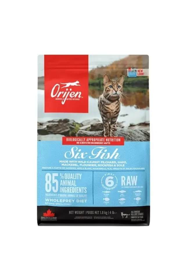 Six Fish Tahılsız Balık Yavru ve Yetişkin Kedi Maması 1.8 Kg