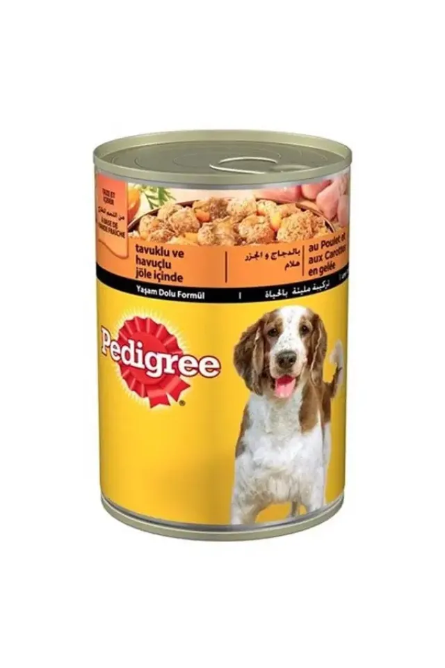 Tavuklu ve Havuçlu Yetişkin Konserve Köpek Maması  400 Gr