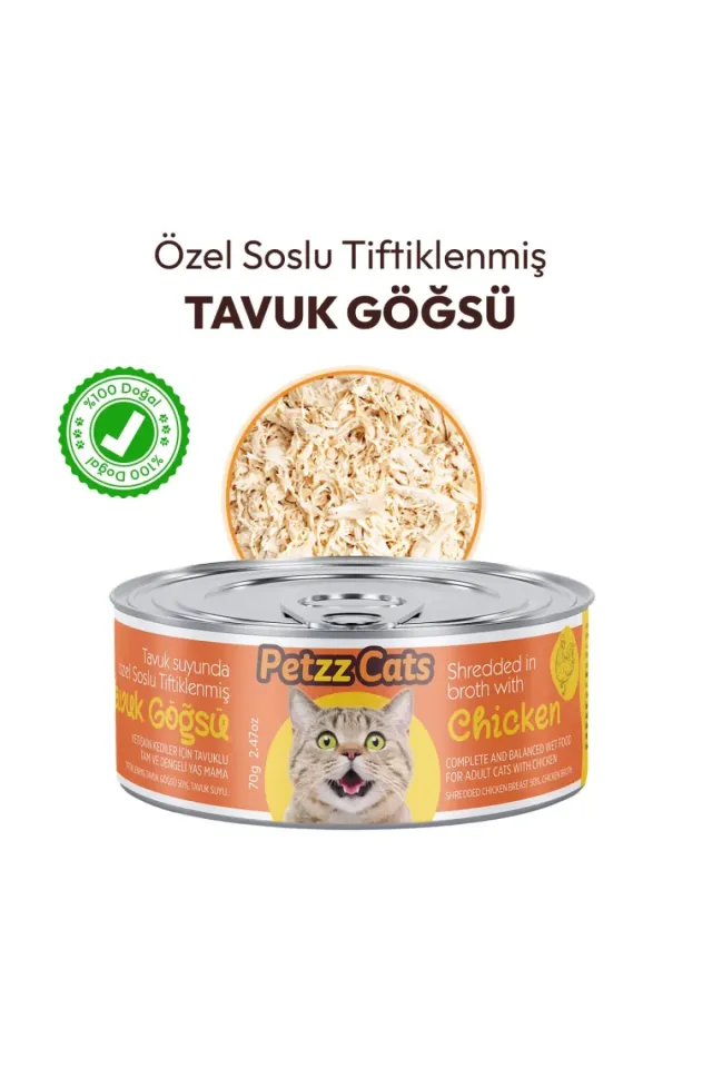 Tavuk Etli Konserve Kedi Maması 70 Gr 