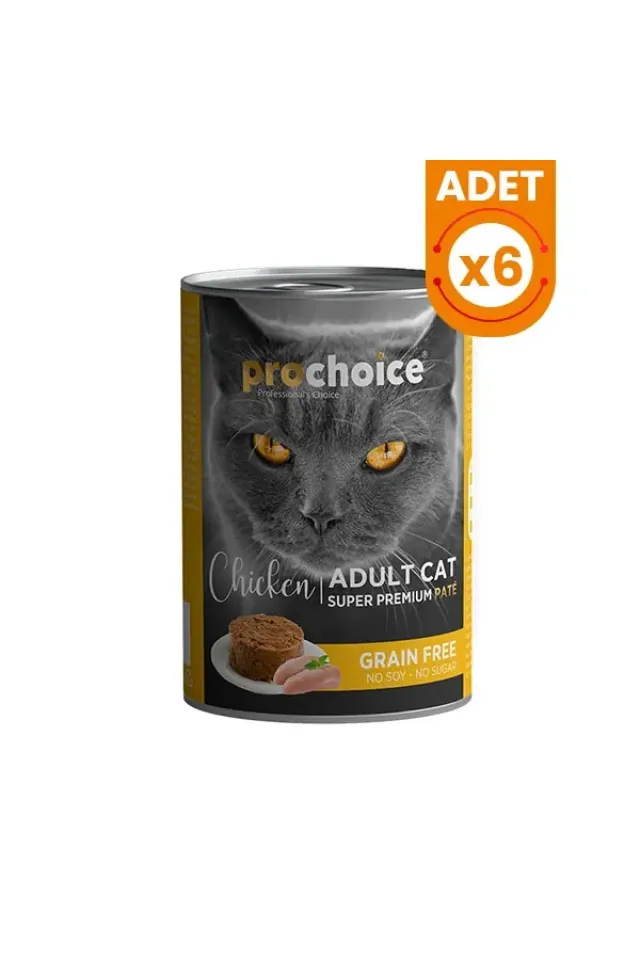 Adult Tavuklu Yetişkin Konserve Kedi Maması 400 Gr 6 Adet