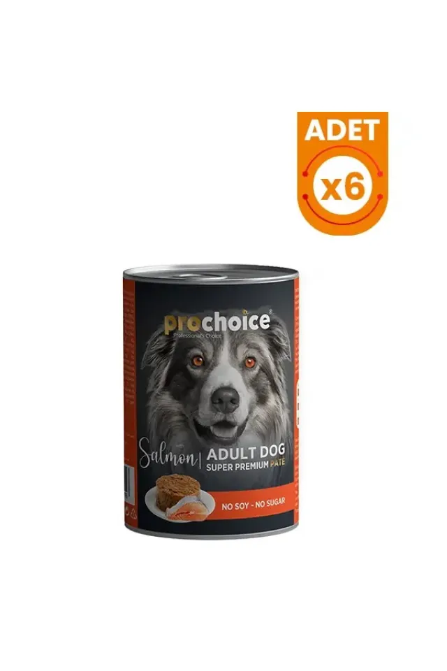 Adult Somonlu Yetişkin Köpek Konserve Maması 6 Adet 400 Gr