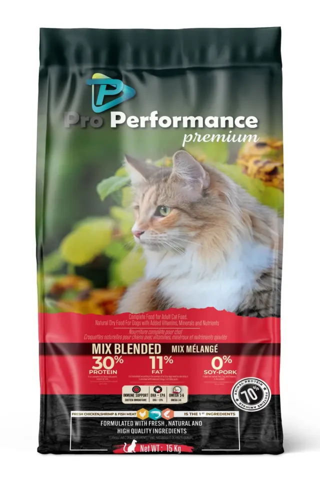Tavuklu Balıklı ve Karidesli Yetişkin Kedi Maması 15 Kg