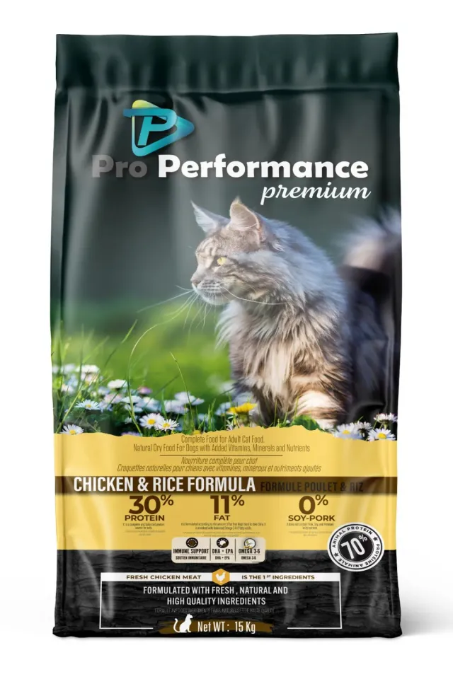 Tavuklu ve Pirinçli Yetişkin Kedi Maması 15 Kg