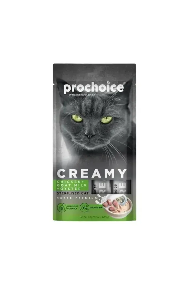 Creamy Tavuklu ve İstiridyeli Sıvı Kedi Ödül Maması 4X15 Gr 