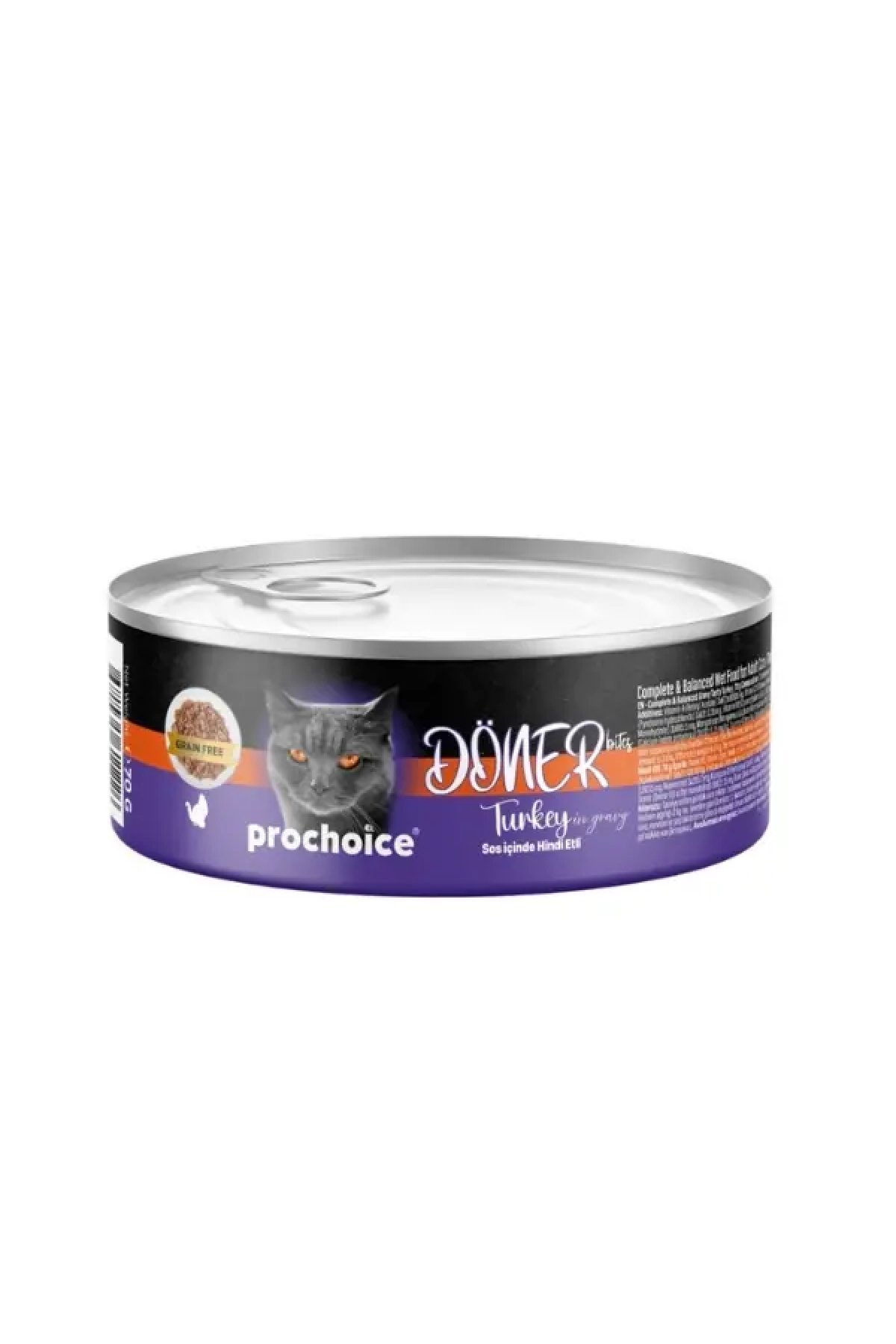 Döner Bites Sos İçinde Hindili Yetişkin Konserve Kedi Maması 70 Gr 