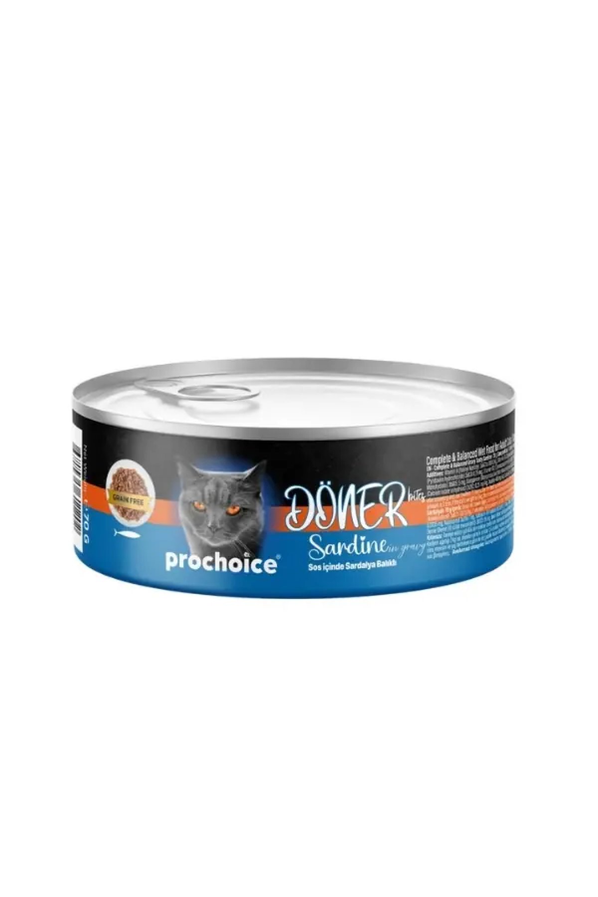Döner Bites Sos İçinde Sardalyalı Yetişkin Konserve Kedi Maması 70 Gr 