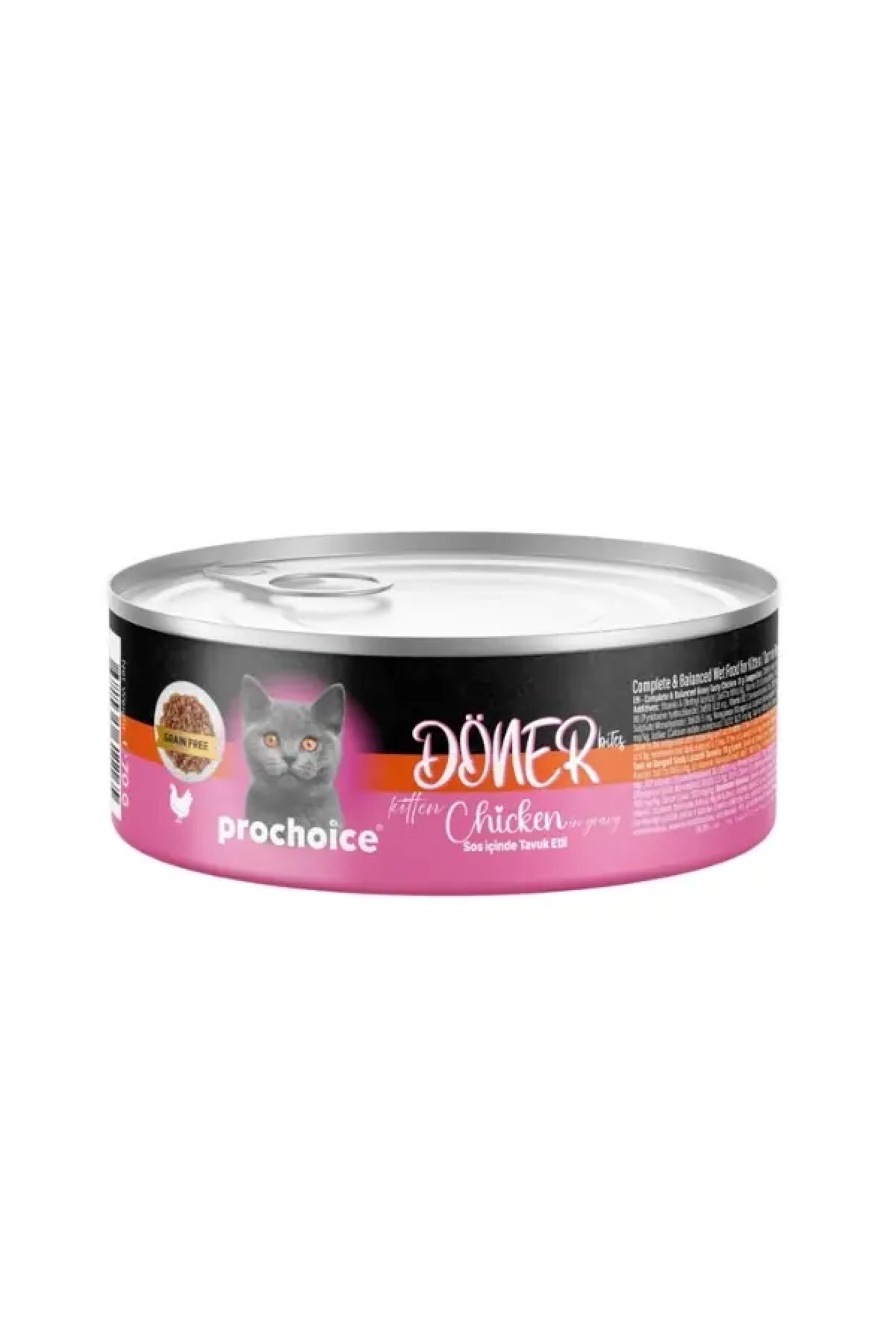 Döner Bites Sos İçinde Tavuklu Yavru Konserve Kedi Maması 70 Gr 