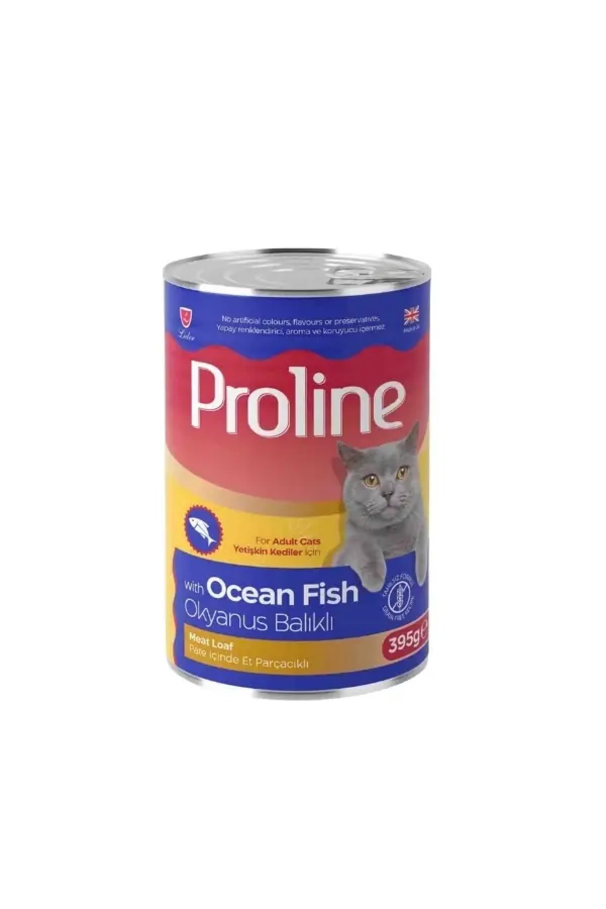 Pate İçinde Et Parçacıklı Okyanus Balıklı Yetişkin Konserve Kedi Maması 395 Gr 
