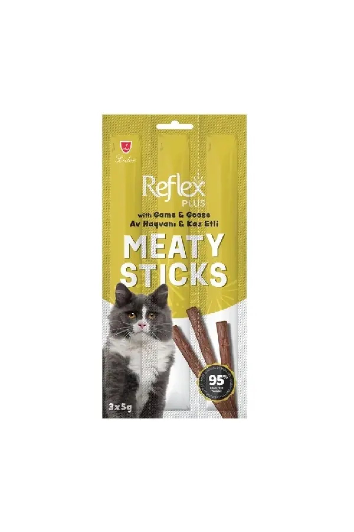 Kaz ve Av Hayvanlı Stick Kedi Ödül Maması 3 x 5 gr