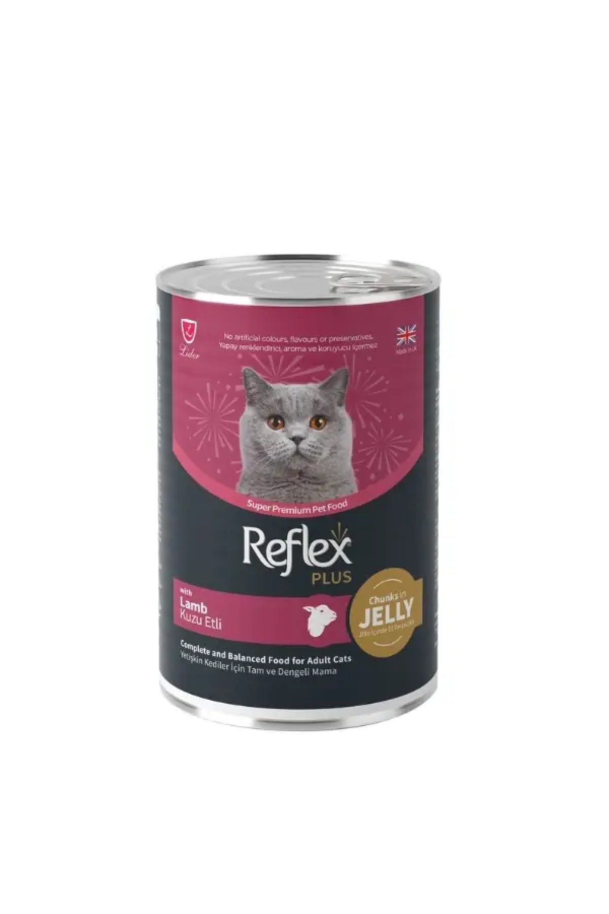 Jöle İçinde Kuzu Etli Yetişkin Konserve Kedi Maması 400 Gr 