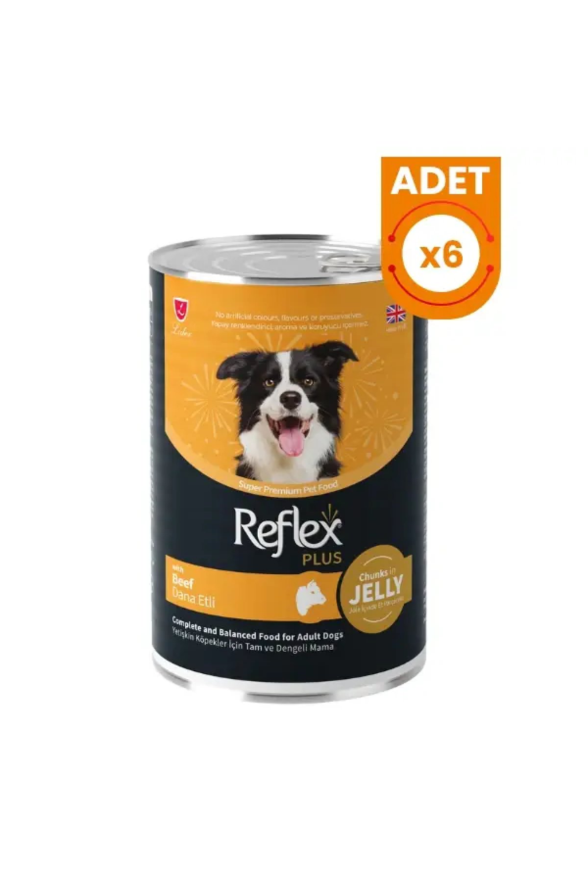 Jöle İçinde Dana Etli Yetişkin Konserve Köpek Maması 400 Gr 6 Adet