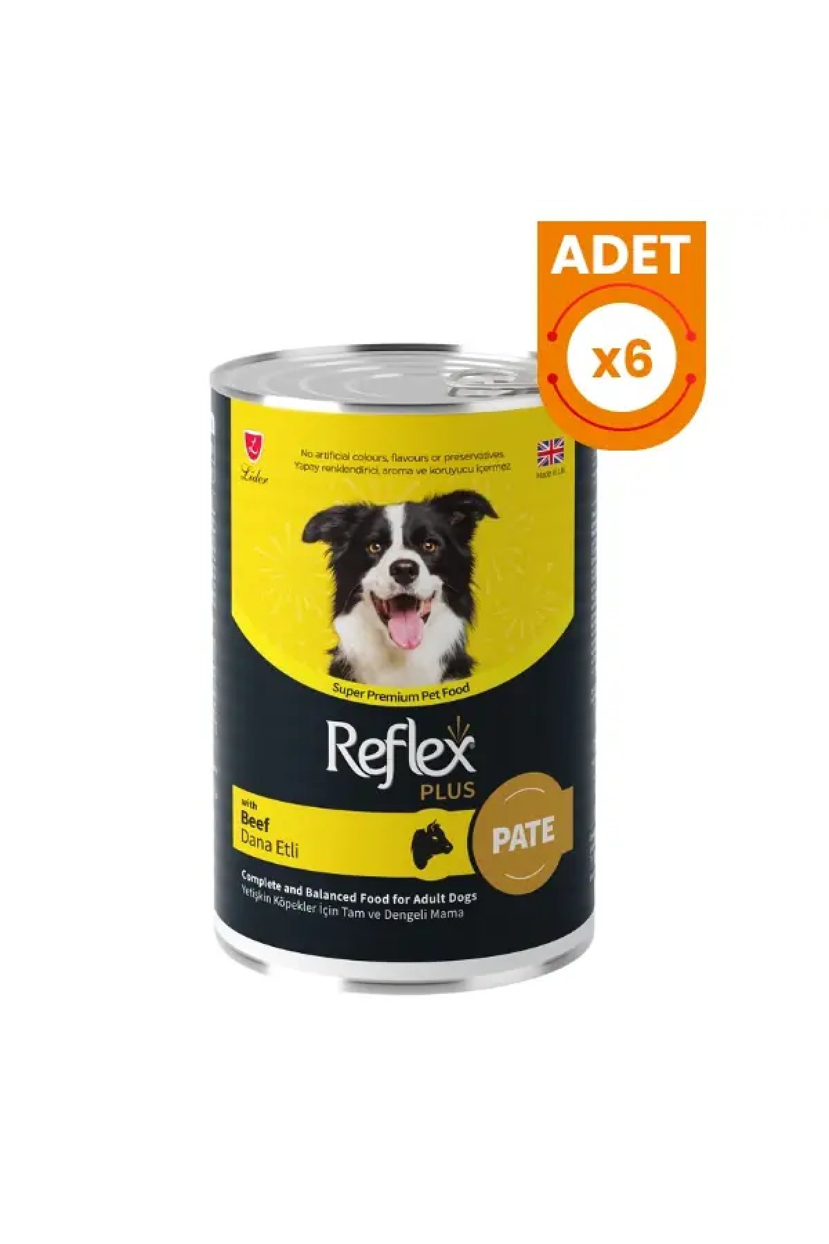 Pate İçinde Dana Etli Yetişkin Konserve Köpek Maması 400 Gr 6 Adet