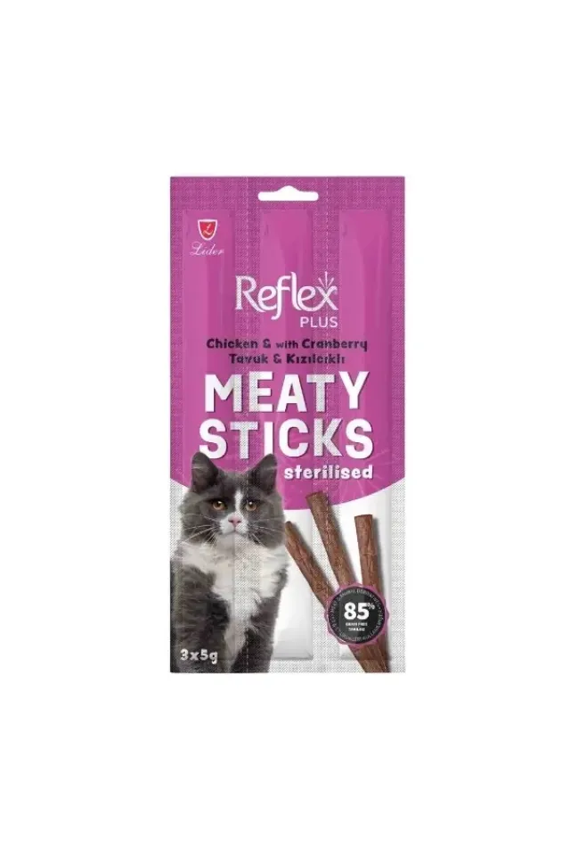 Tavuklu ve Kızılcıklı Kısırlaştırılmış Yetişkin Kedi Ödül Maması  3x5 Gr