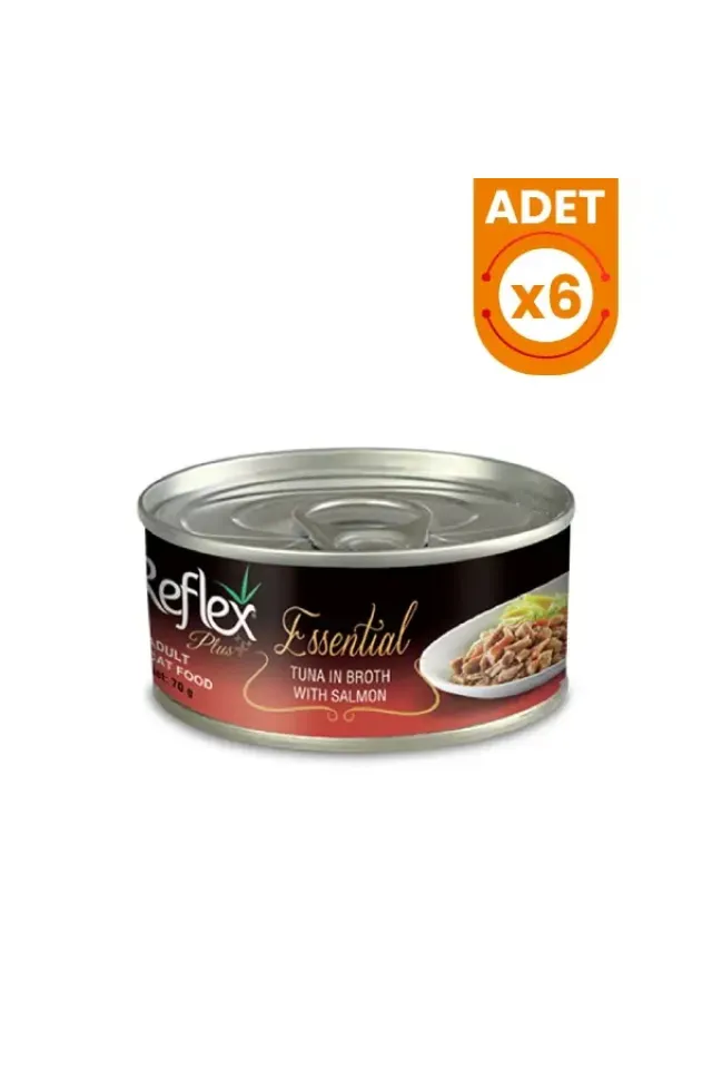 Ton Balık ve Somonlu Yetişkin Konserve Kedi Maması 70 Gr 6 Adet