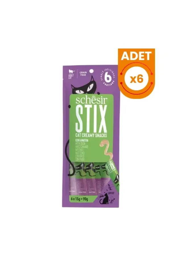 Cat Stick Ördekli Sıvı Kedi Ödül Maması 6x15 Gr 6 Adet