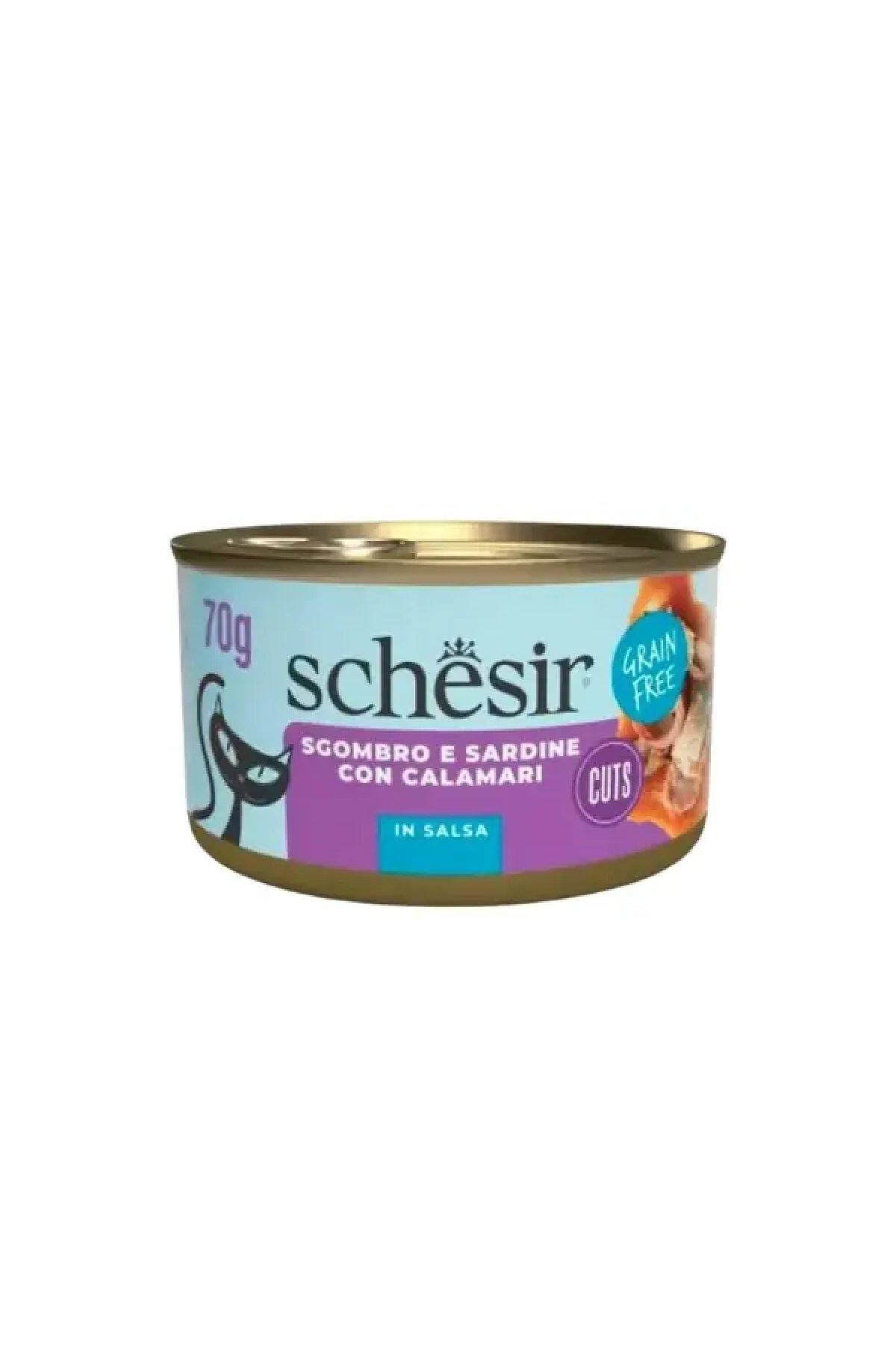 Sos İçinde Sardalya ve Uskumrulu Yetişkin Konserve Kedi Maması  70 Gr