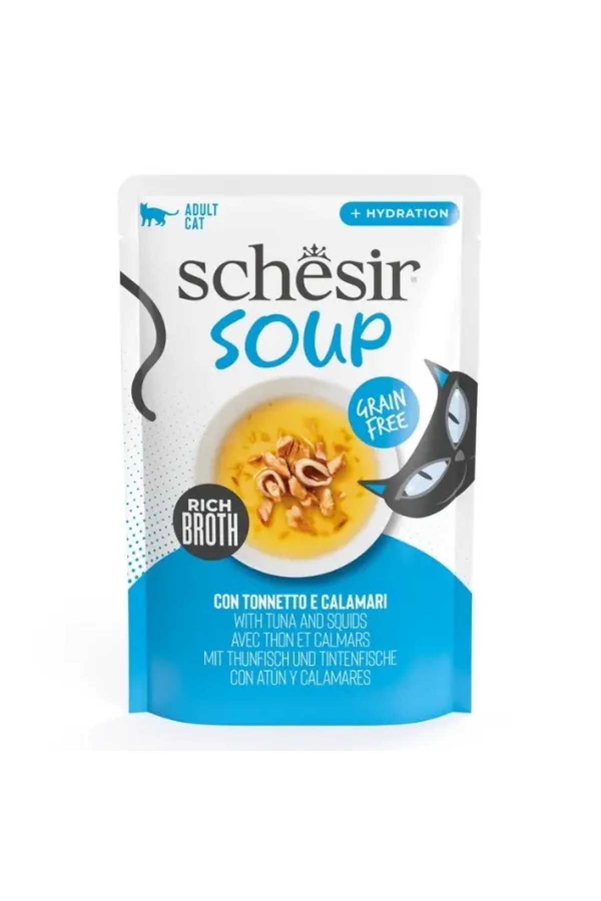 Soup Ton Balıklı ve Kalamarlı Pouch Yetişkin Kedi Çorbası  40 Gr