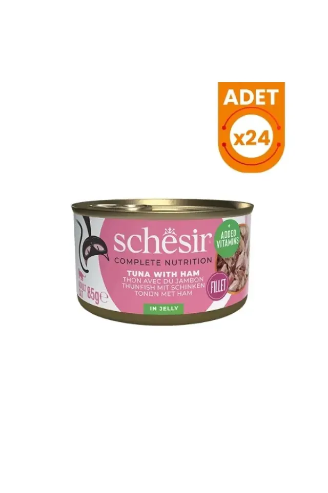 Ton Balık ve Jambonlu Jöleli Konserve Kedi Maması 85 Gr 24 Adet