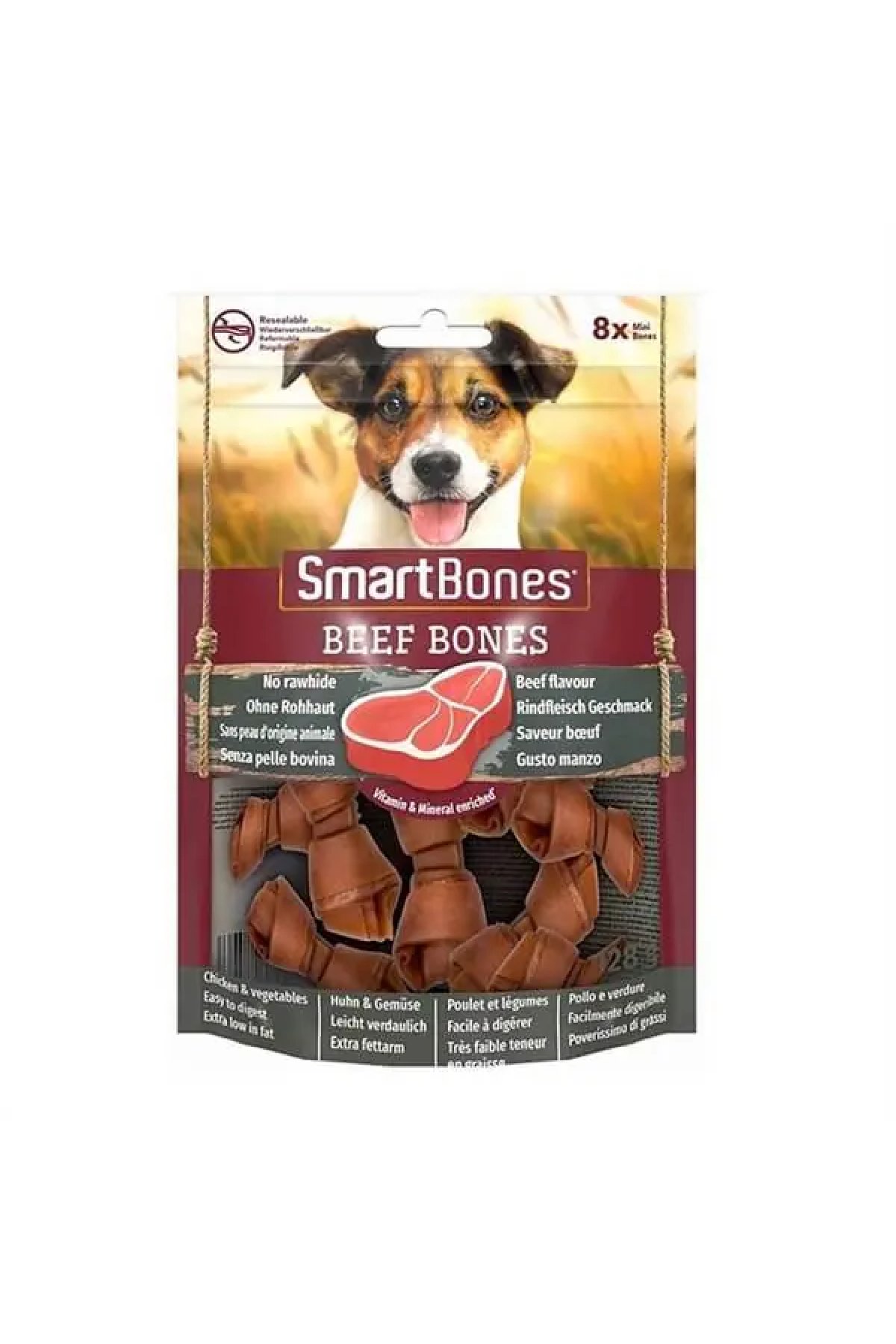 Sığır Etli Mini Düğüm Kemik Köpek Ödül Maması 128 Gr