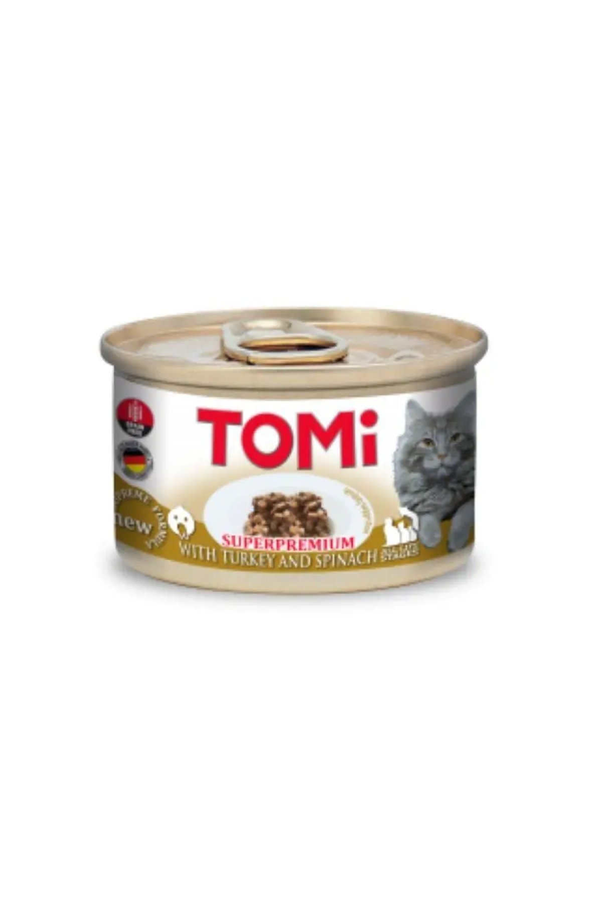 Hindili ve Ispanaklı Yetişkin Kedi Konservesi 85 Gr