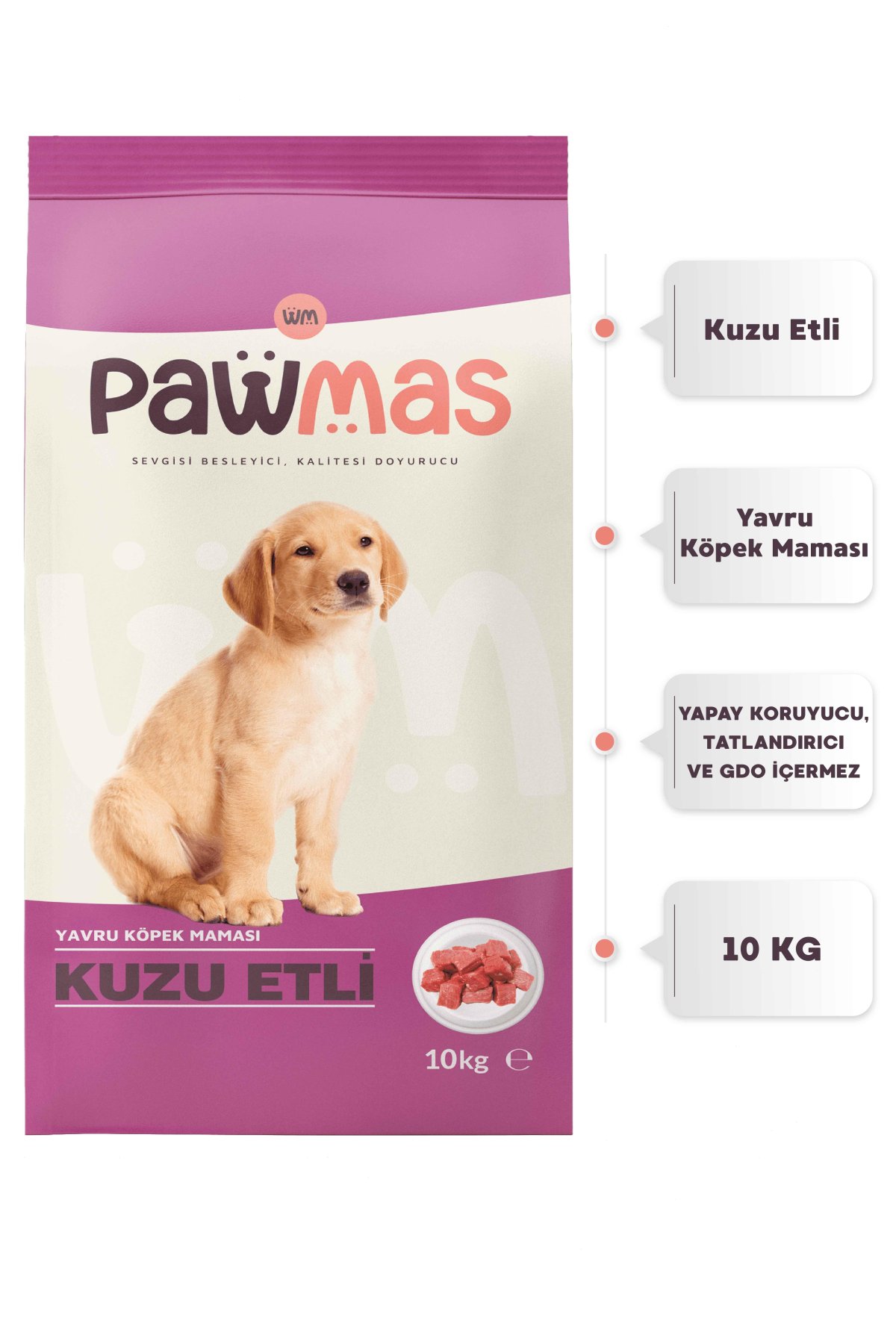Kuzu Etli Yavru Köpek Maması 10 Kg