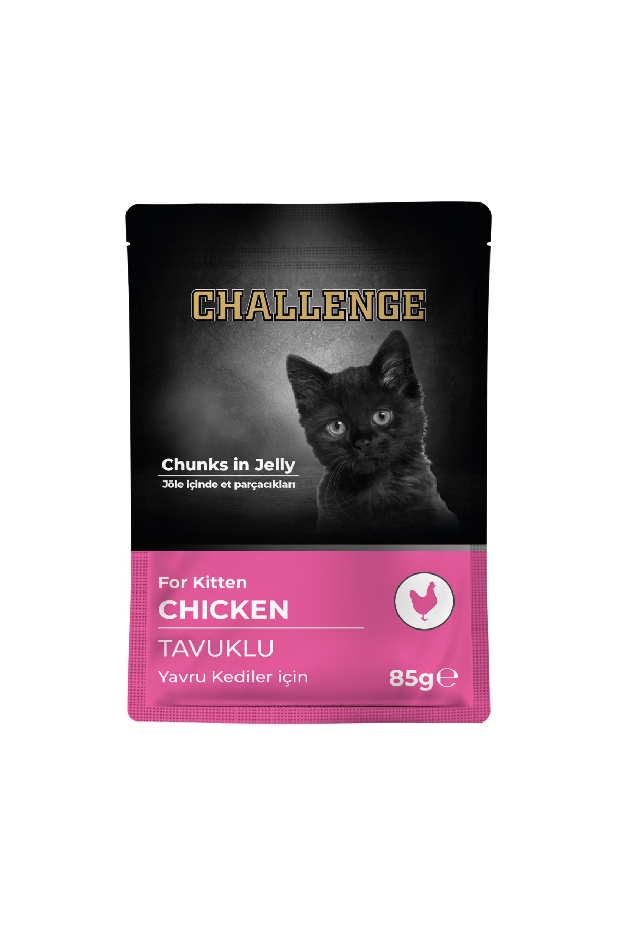 Pouch Challenge yavru tavuklu yaş mama 85 gr