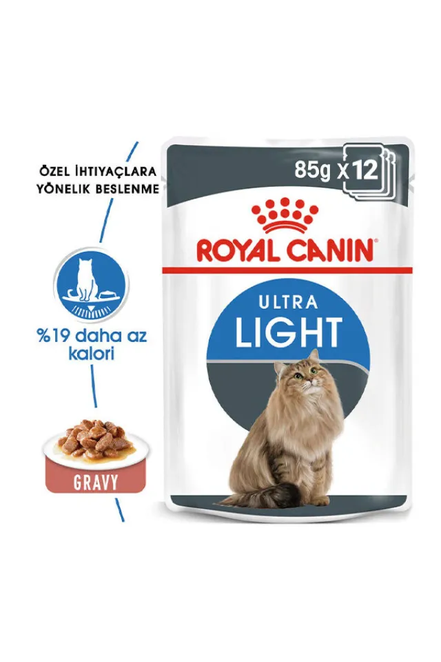 Ultra Light Diyet Kedi Yaş Maması 85 g (12 Adet)