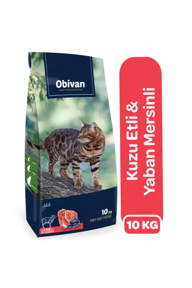 Kuzu Etli ve Yaban Mersinli Kedi Maması 10 kg