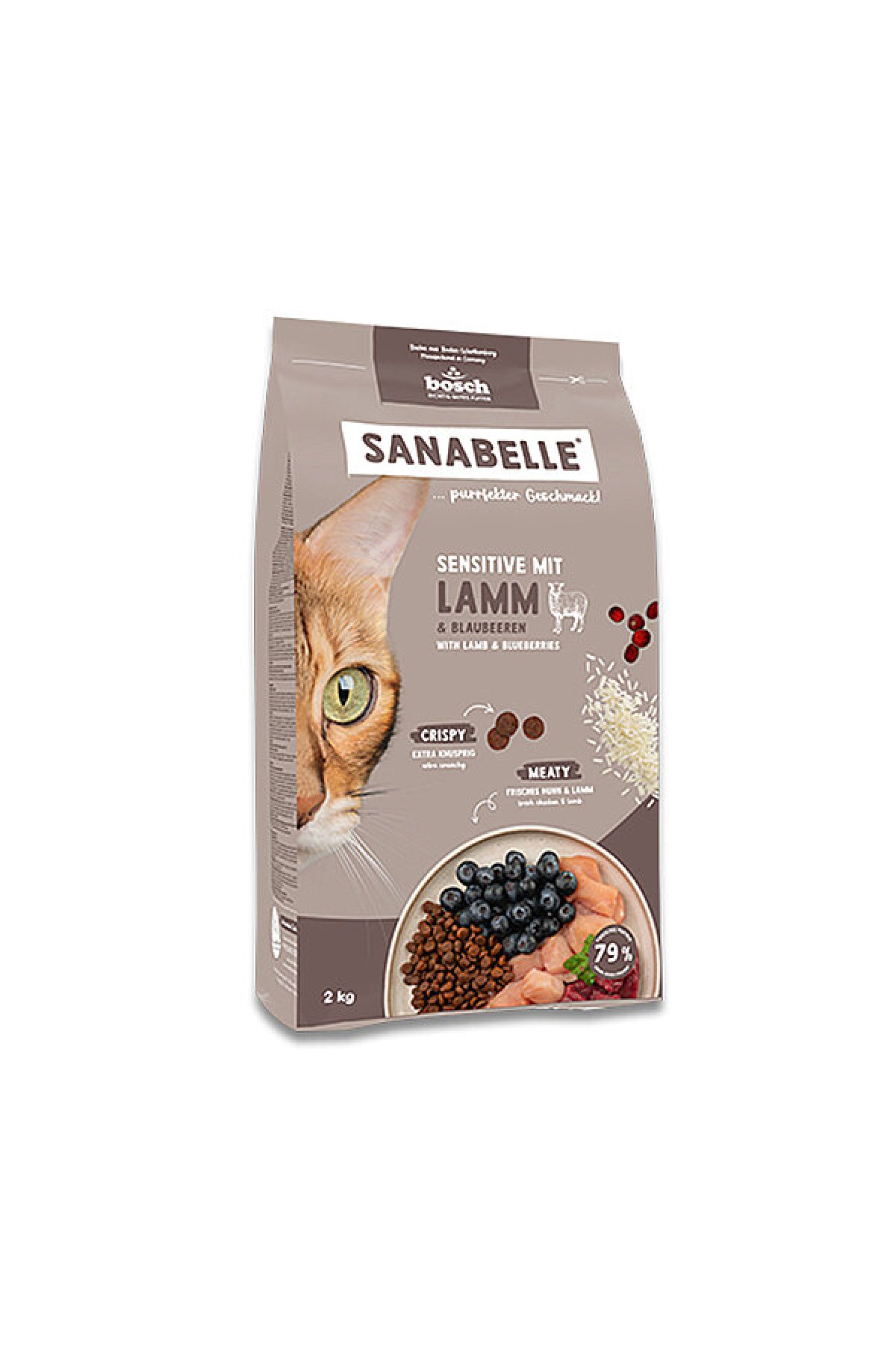 Glutensiz Kuzu Etli Sensitive Kedi Maması 2 kg