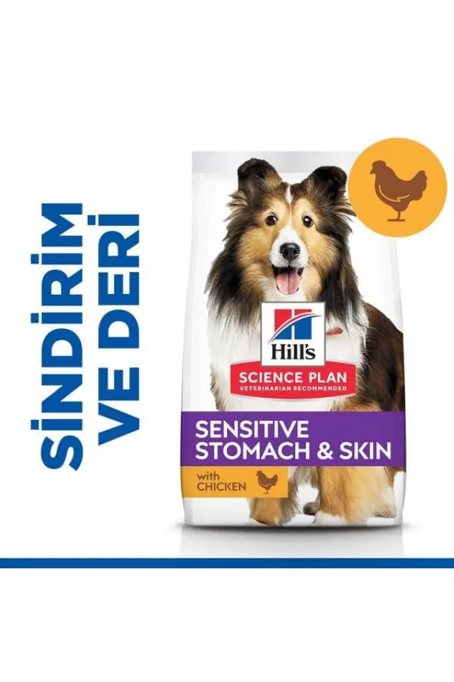 Science Plan Sensitive Skin Tavuklu Orta ve Büyük Irk Yetişkin Köpek Maması 14 Kg