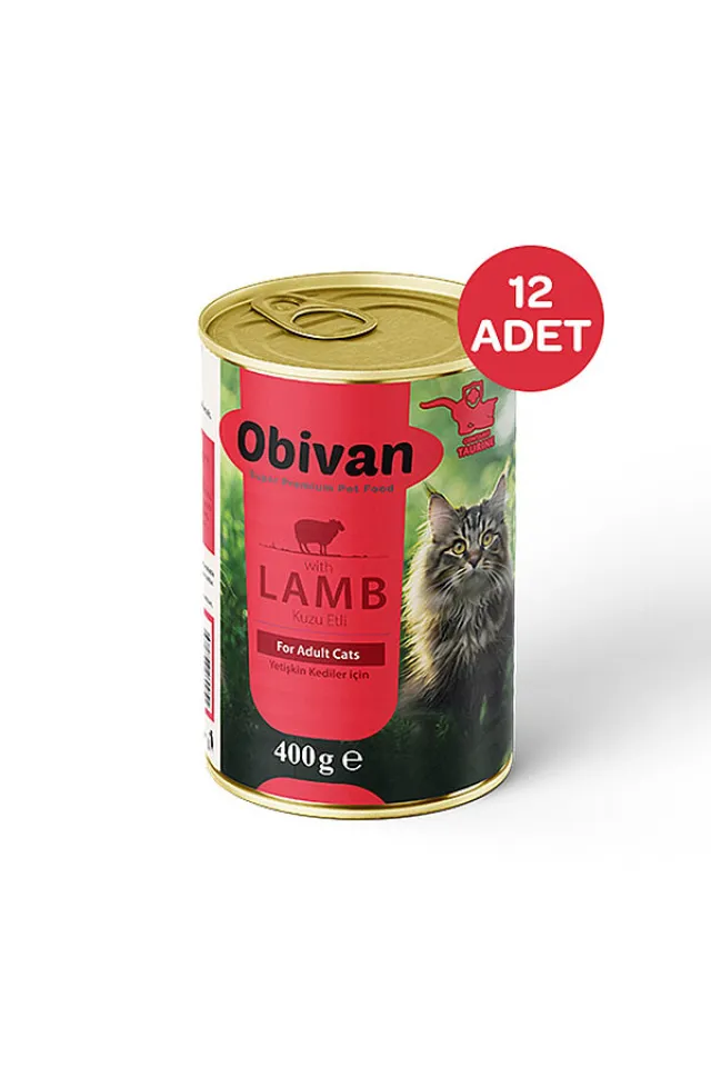 Tahılsız Kuzu Etli Ezme Yetişkin Kedi Konservesi 400 gr x 12 Adet