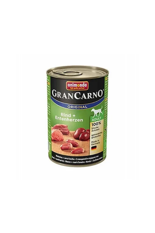 GranCarno Sığır Etli ve Ördek Yürekli Köpek Yaş Maması 400 gr 5+1