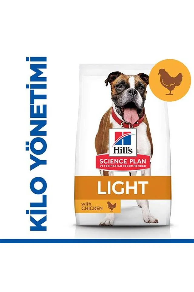 Science Plan Light Tavuklu Orta Irk Yetişkin Köpek Maması 2,5kg