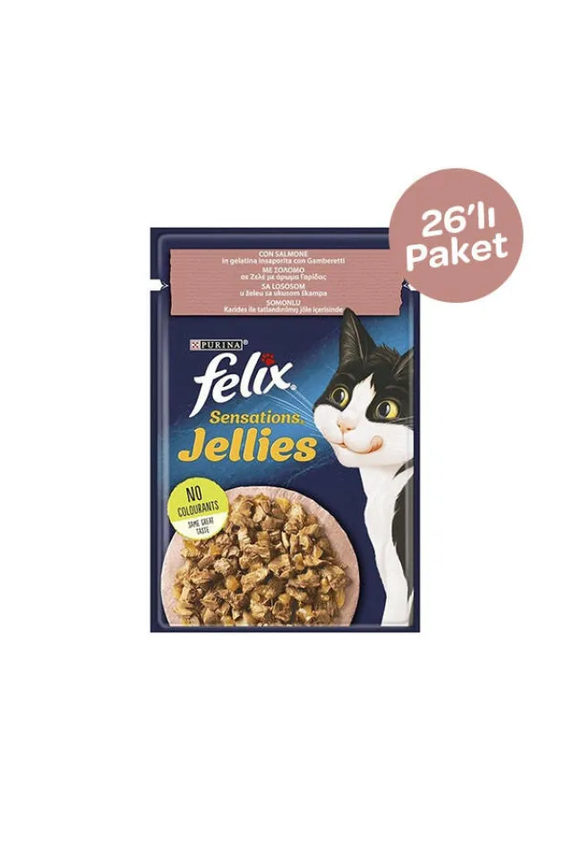 Sensations Somon& Karidesli Yaş Kedi Maması 26 Adet (Toplam 85 gr)