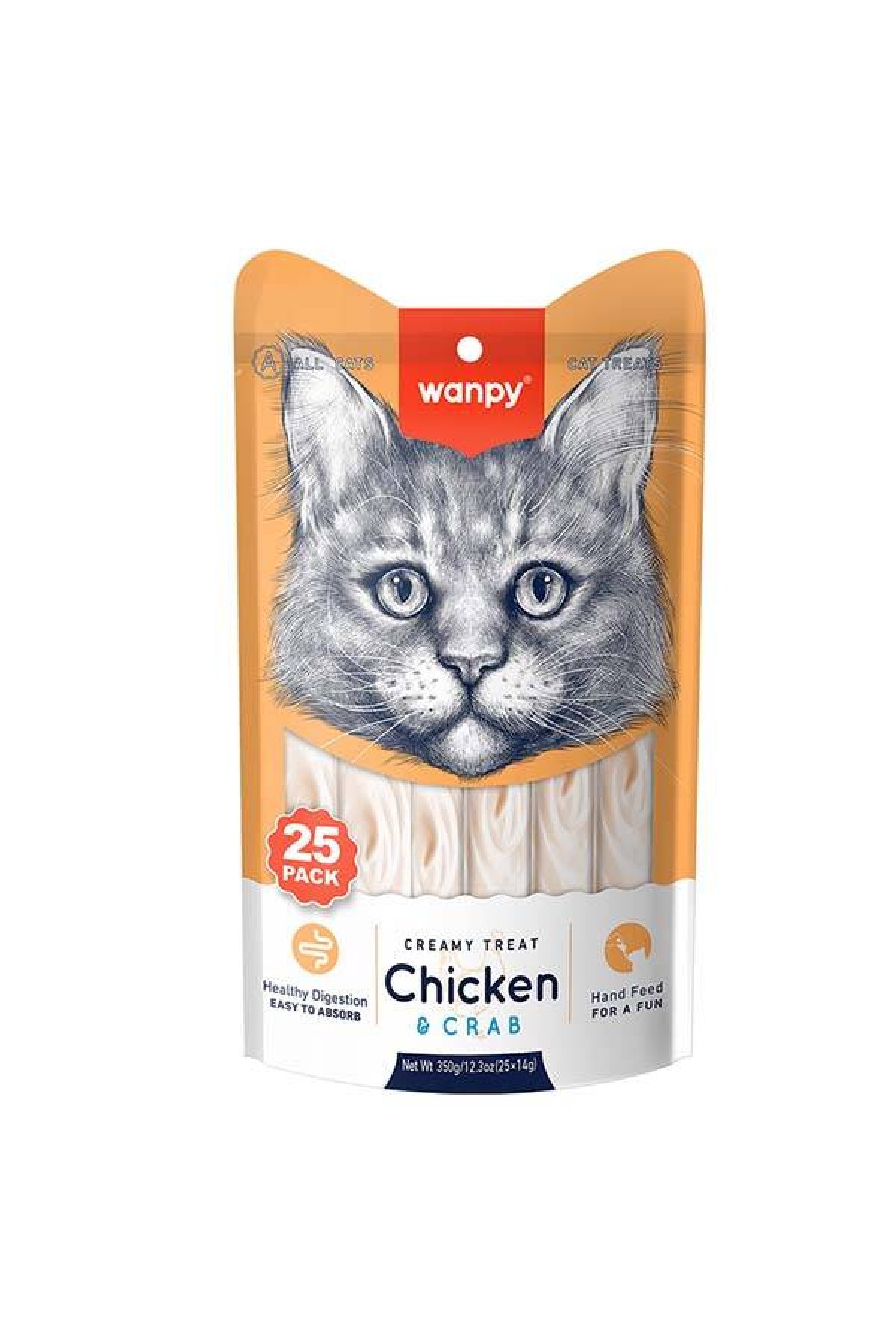Tavuklu ve Yengeçli Krema Kedi Ödül Maması 14 g (25'li)